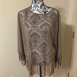 Zara Net Top - Poncho style